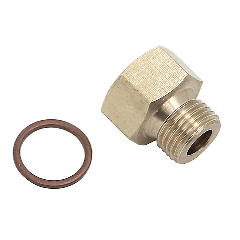Oil Pressure Temperature Gauge Aluminum Sender Adapter Bolt screw nut w/ washer 1/8" NPT to M14x1.5 Male Bolt Nut M14 2267