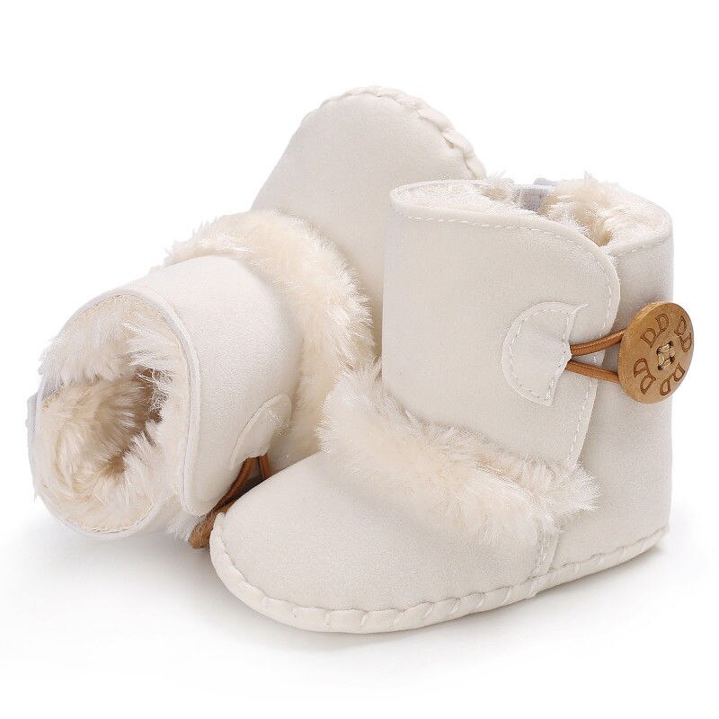 De mode lovelu wilde warme Baby Meisje Jongen Snowboots Winter Half Laarzen Infant Kid Zachte Bodem Schoenen stijlvolle novel wilde