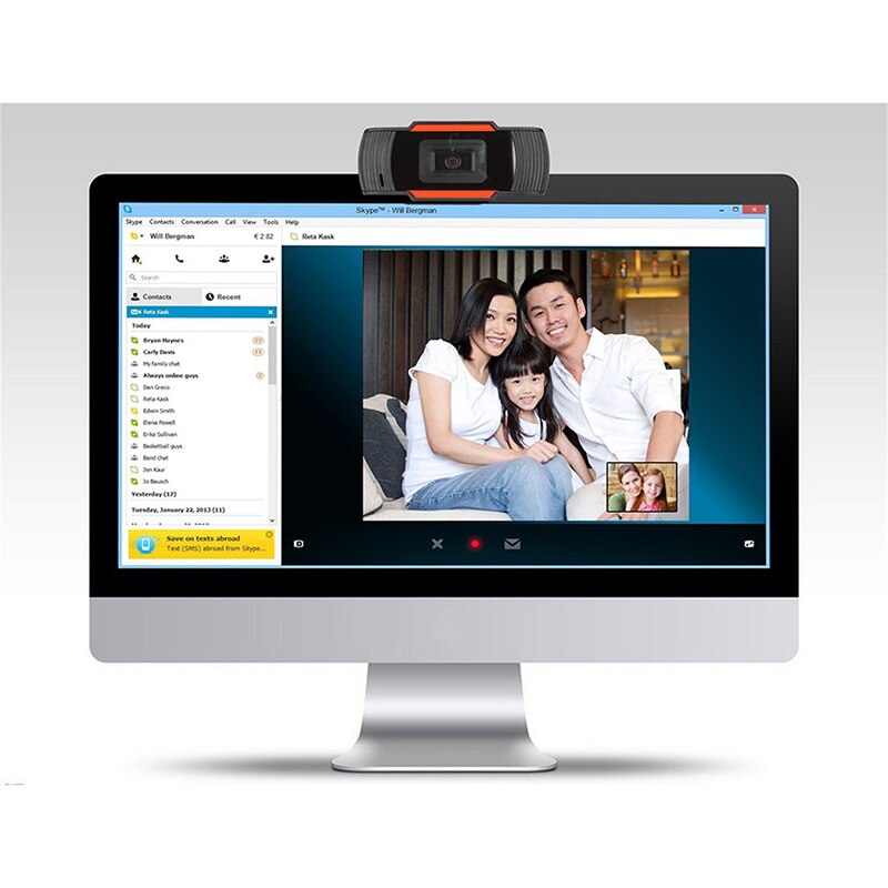 KEBIDU Video Webcam 1080P HDWeb Macchina Fotografica con Built-in HD Microfono 1920x1080p USB Plug n play Web Cam, widescreen