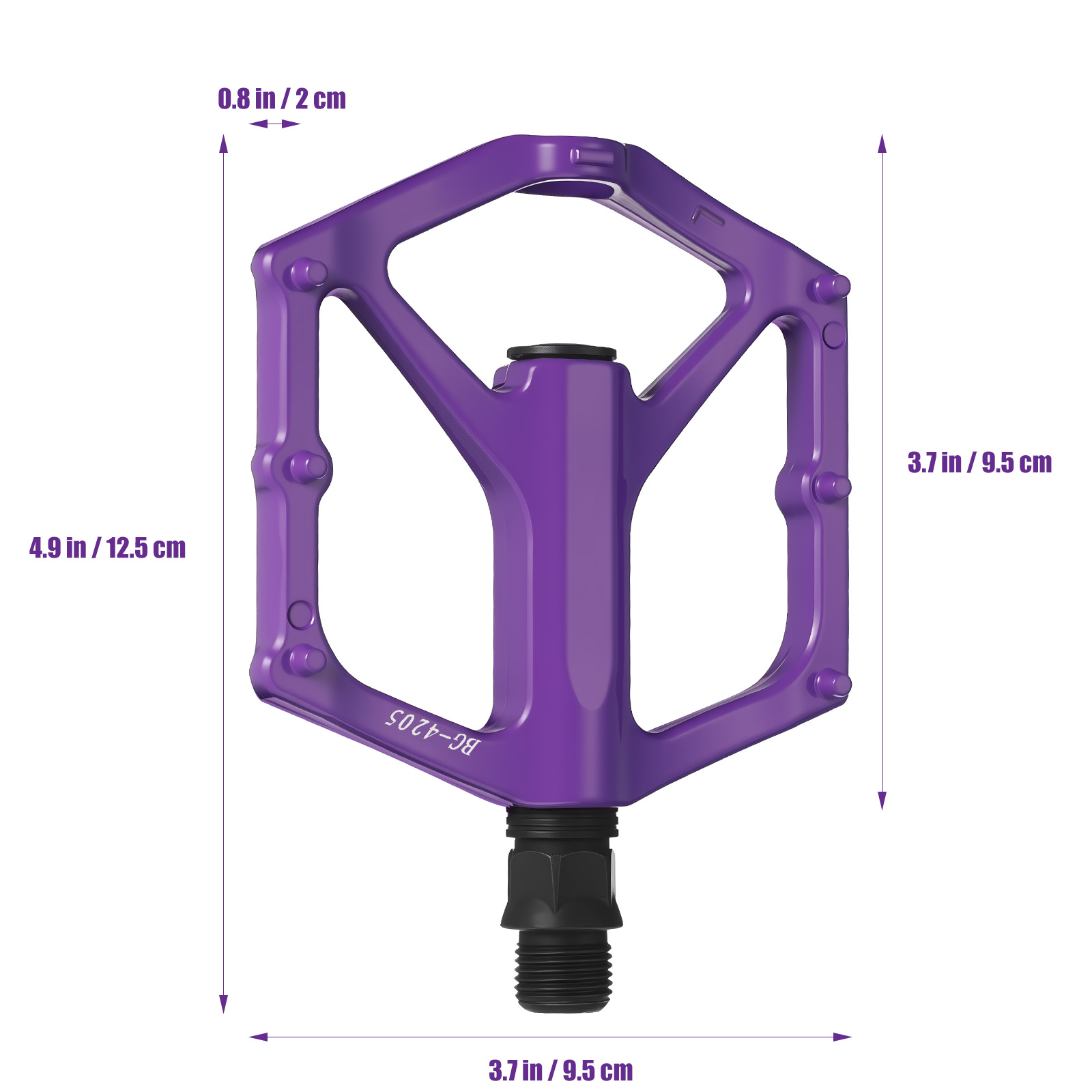 Pedais de pedal de liga de alumínio para bicicleta mountain bike clipes substituição alumínio roxo