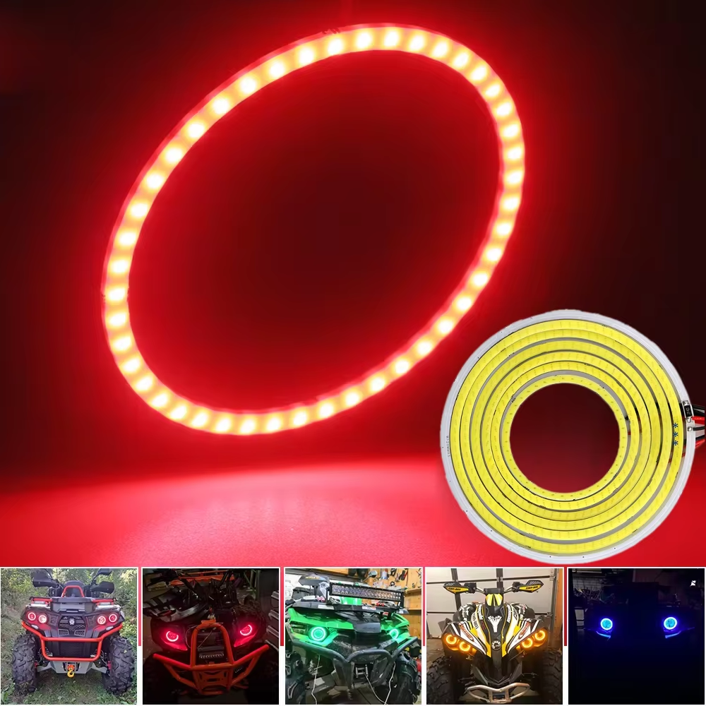 Anneaux Halo LED Angel Eyes pour Voiture, Lumière de Sauna COB, Phares Antibrouillard, Feux de Jour, Éclairage Nik, 12V DC, 2Pcs