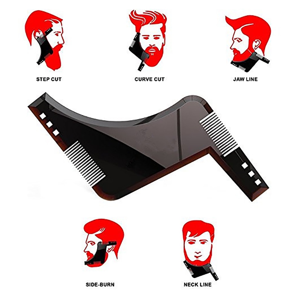 Beard Shaping Styling Template Comb Beards Combs Trimmer Beauty Tool For Hair Beard Trim Templates Innovative Men