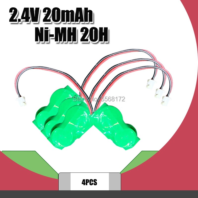 20mAh 2.4V Ni-MH con batteria a bottone ricaricabile CMOS BIOS di linea batterie Ni MH: 4pcs