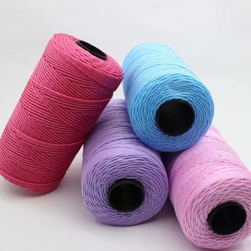 1,5 mm 200 m Häkel-Strickgarn, DIY-Handwerk, Eisseide, Polypropylen-Garn für Hütte, NäHenne, Taschen, mehrfarbiger Häkelgarn