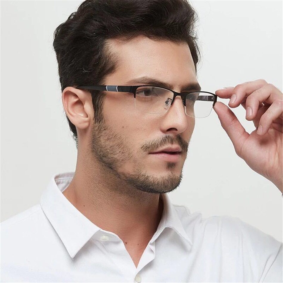 Gafas de lectura TR90 para hombres y mujeres, anteojos de medio Marco, flexibles, presbicia, ultraligeros, aumento de ordenador óptico, dioptrías + 1,5 + 2,0
