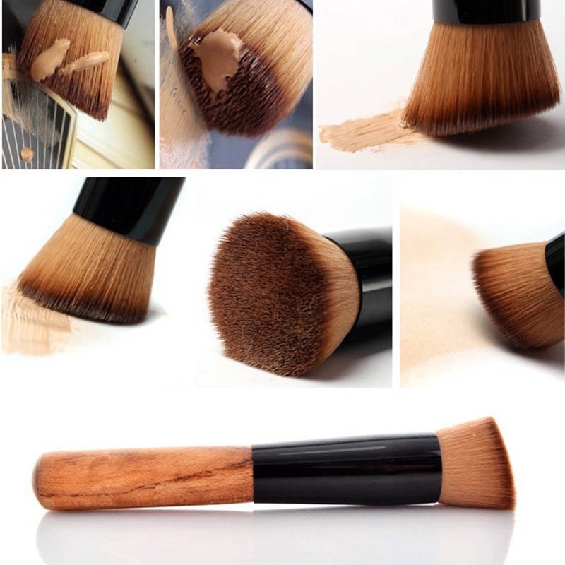 Professionele Cosmetische Make-Up Tool Kabuki Powder Blush Foundation Flat Top Brush