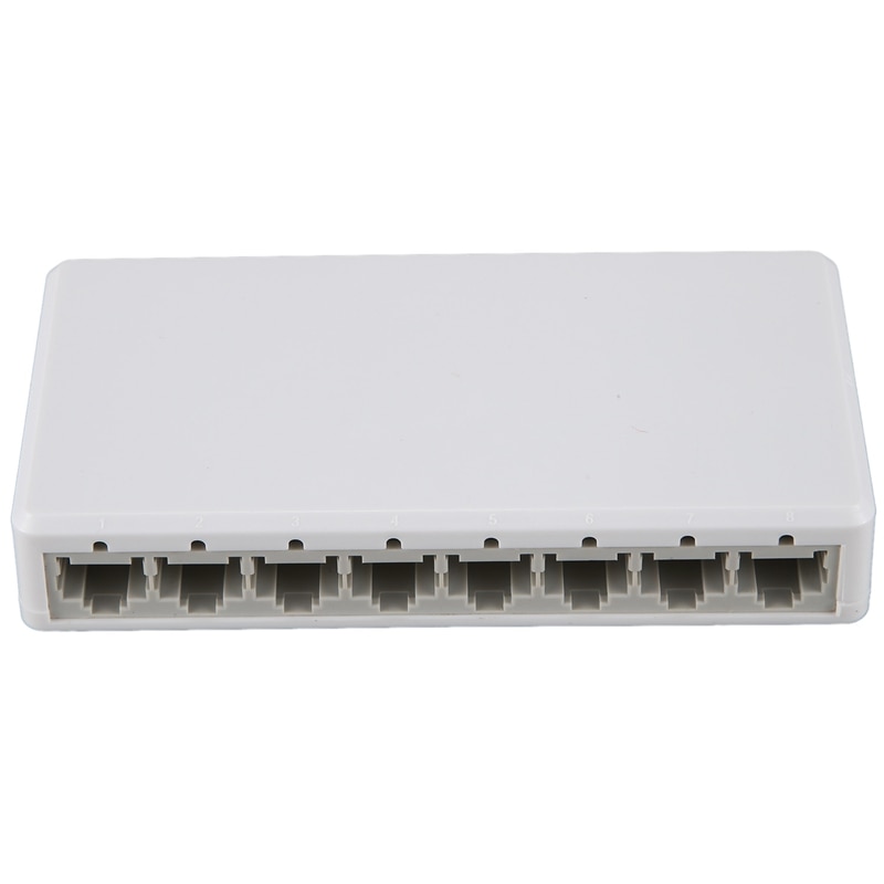 8 Ports Gigabit Switch Desktop RJ45 Ethernet Switch 10/100Mbps Hub Switcher(EU Plug): Default Title