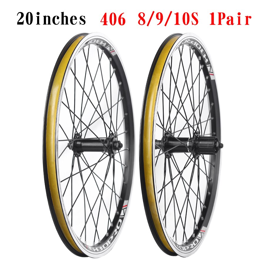 20inch Folding Bike Wheel Rims 451 406 Aluminum alloy RM30 100/135mm 2bearing Wheelset V brake 32H 7-10speed Bicycle wheels: 406 1pair 10S