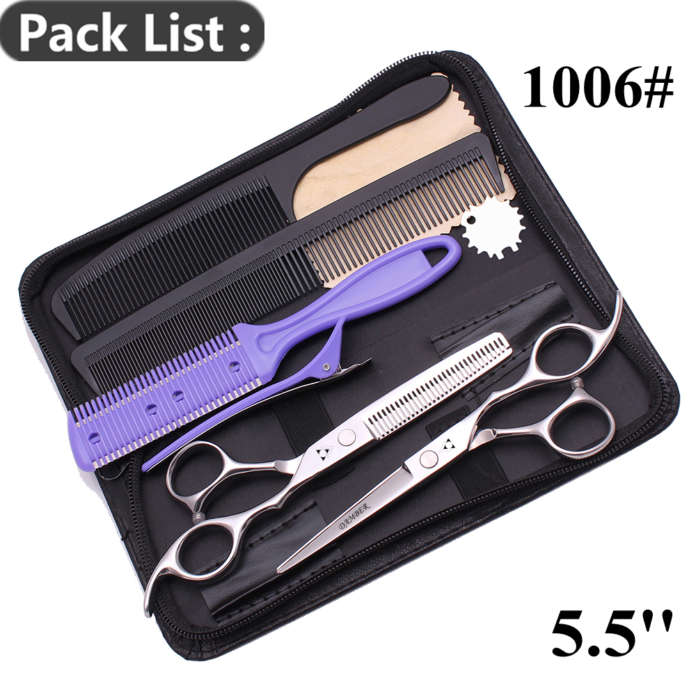5 5.5 6 6.5 7 7.5 8 Professionele Kappersschaar Kapper Schaar Haar Knippen Scharen Dunner Hond Grooming Schaar 1006 #