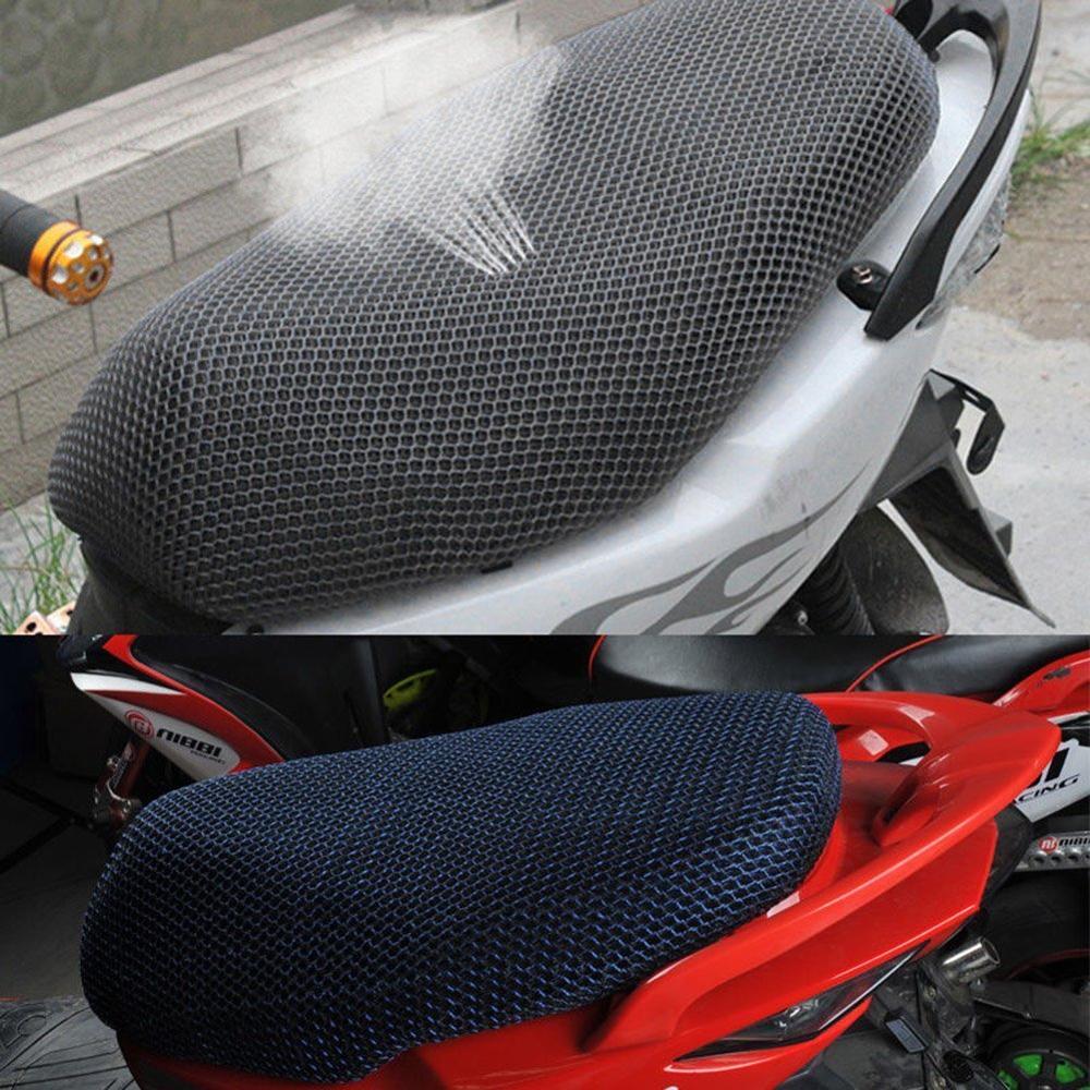 Motorcycle Seat Cover Anti-Slip Waterdichte 3D Scooter Bromfiets Ademend Mesh Netto Zitkussen Motorfiets Accessoires Universele