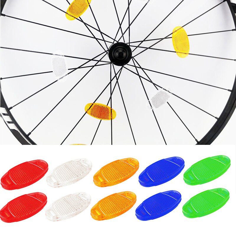 2 uds bicicleta Reflector para radio luz de advertencia de seguridad de llanta de rueda de montaje reflectante noche reflectores luces de luz ciclismo