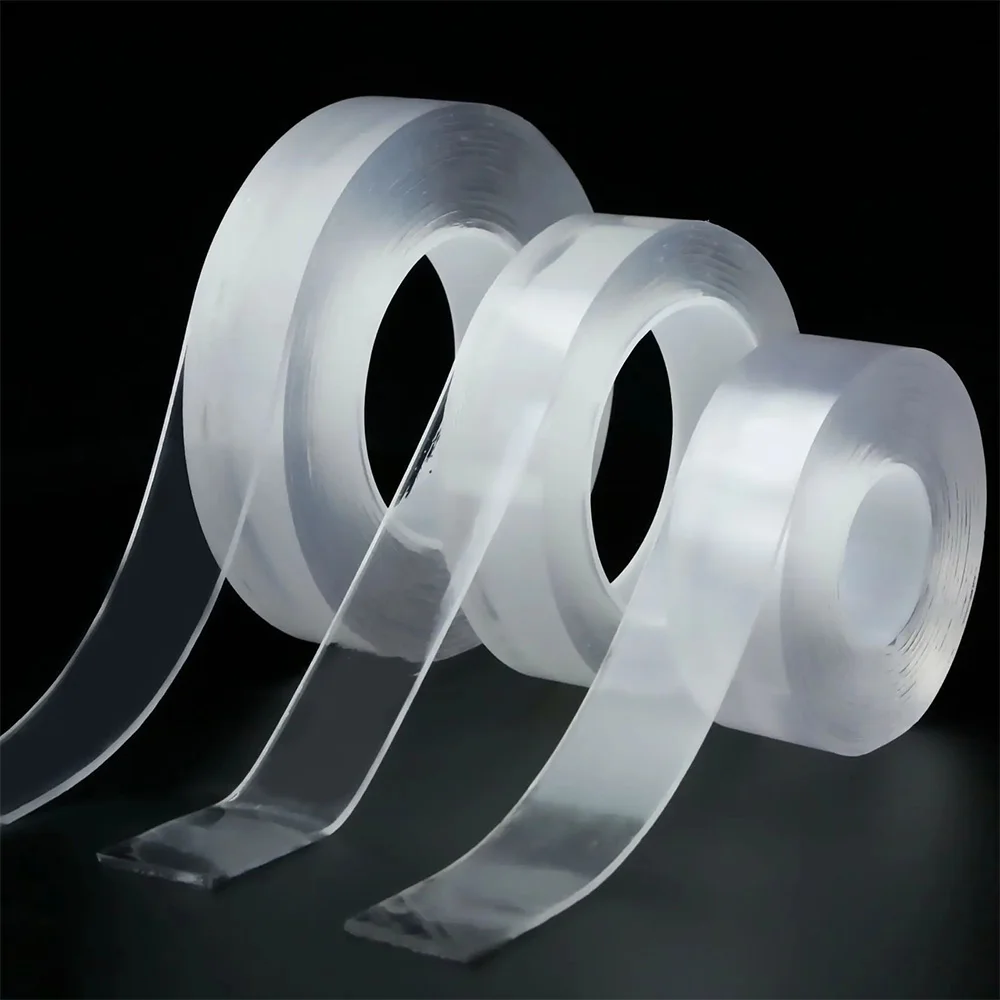 Nano cinta súper fuerte, cinta adhesiva de doble cara, cinta antideslizante Extra fuerte, cinta transparente impermeable para cocina y baño: 20 mm / 1 metro