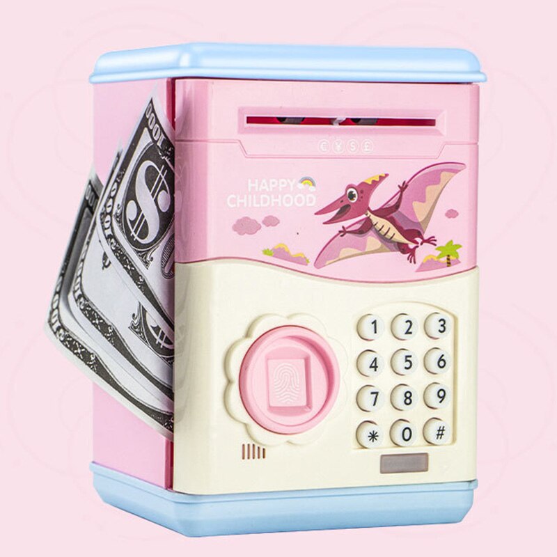 Elektronische Spaarpot Mini Atm Coin Money Saving Box Voor Kinderen Speelgoed Automatische Vingerafdruk Open