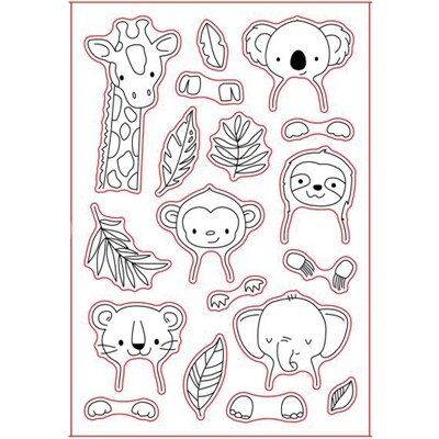 Litet djur piggy sjölejon gör självklart siikon stämpelkort att göra hantverk dekor scrapbooking mall stencil dies: Ww0279 a 1