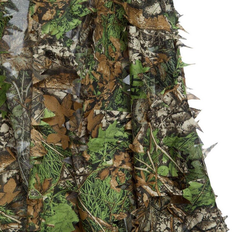 2X Camo 3D Leaf Cloak Yowie Ghillie Breathable Open Poncho Type Camouflage Birdwatching Poncho Suit