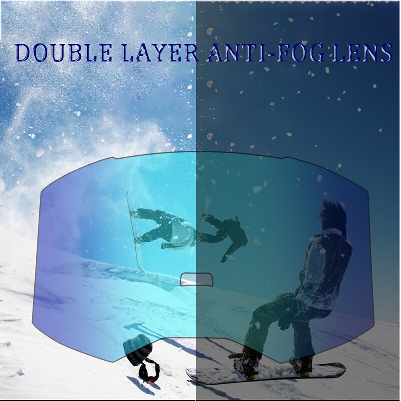 Buiten snowboarden magneet lens skibril heren dames anti-condens premium sneeuw skibril uv-bescherming wintersportbril