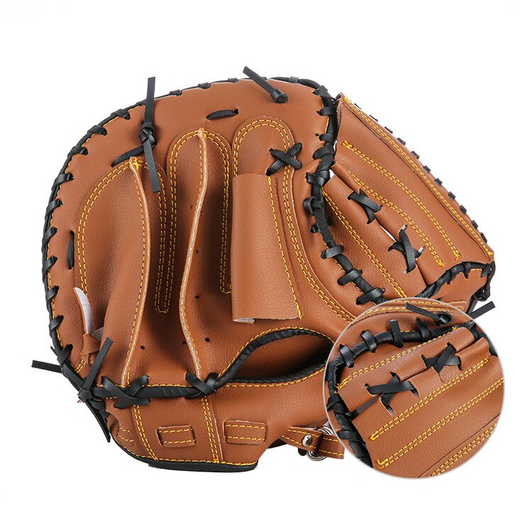 Männer Ausbildung Baseball Handschuh Leder Verknüpfungen Hand Zubehör freundlicher weicher Ball Handschuhe Schlagen freundlicher Guante Beisbol Baseball Praxis