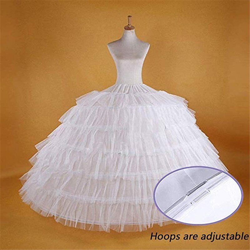 Mode Dames Petticoat 6 Hoepel Handgemaakte Crinoline Onderrok Voor Trouwjurk: Default Title