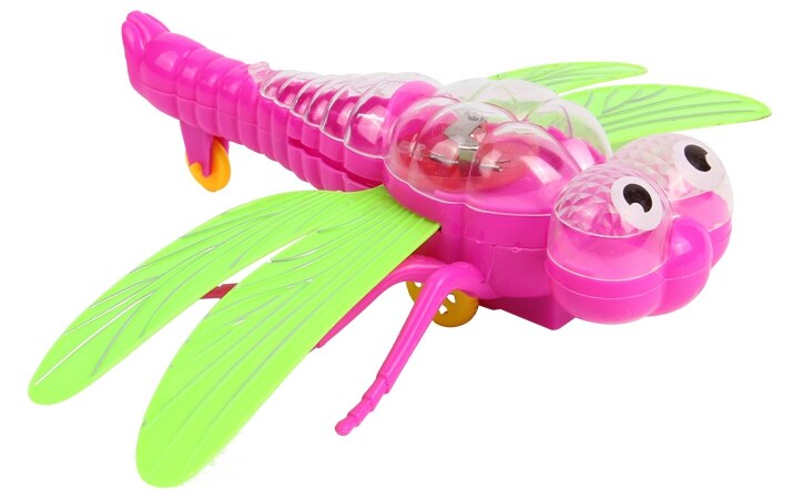 smart toys Dragonfly Light Pull Crawler Simulation Small Animals Value Of Inertia Slide Back Toy Unisex Electronic Plastic