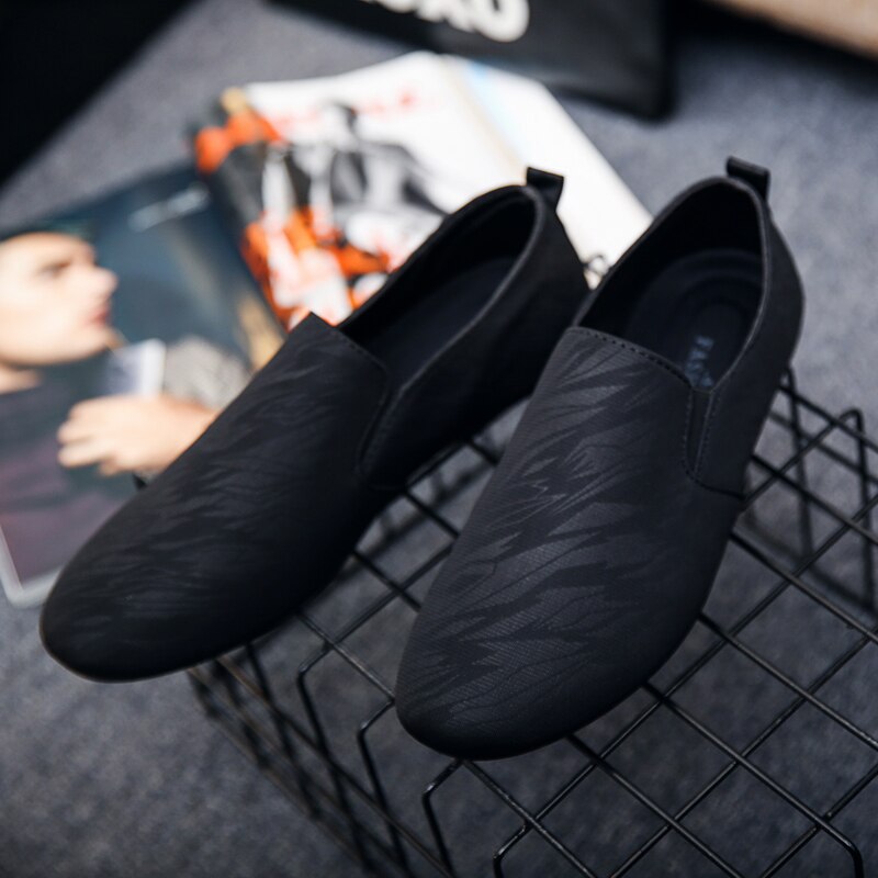 Wolf who britisk stil menn fritidssko myke komfortable loafers herre joggesko svart kjører lat sko buty meskie x -192