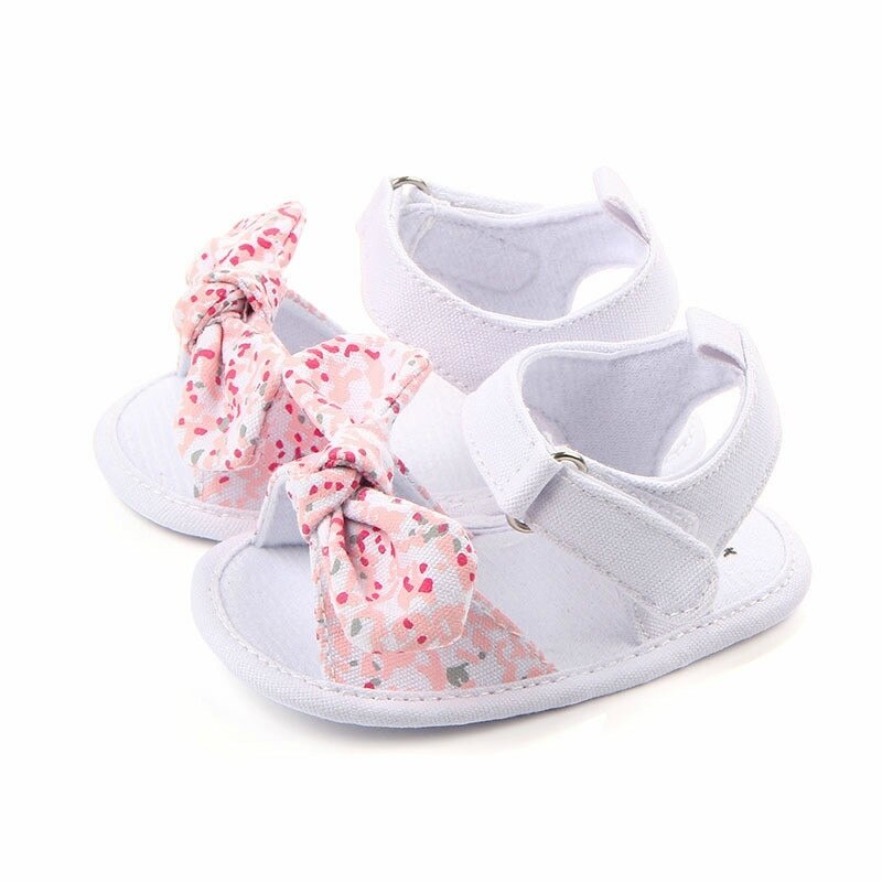 1 Pair Children Baby Kids Boys Girls Shoes Non-Slip Canvas Bowknot Toddlers Toddler Sandals