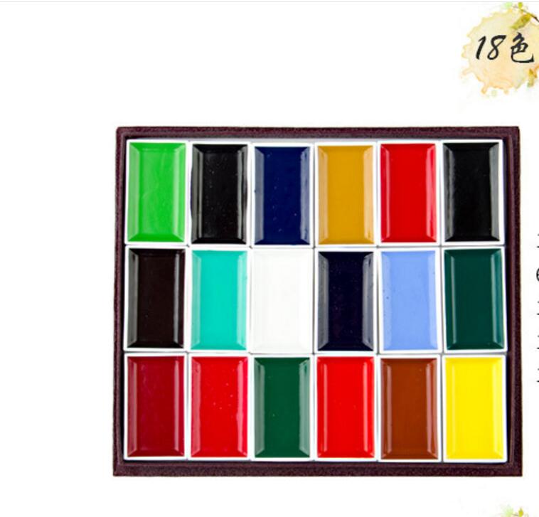12/18/24/35/48 farver pigment solid akvarel maling sæt akvarel pigment sæt kunst forsyninger tegne forsyninger: 18 farver