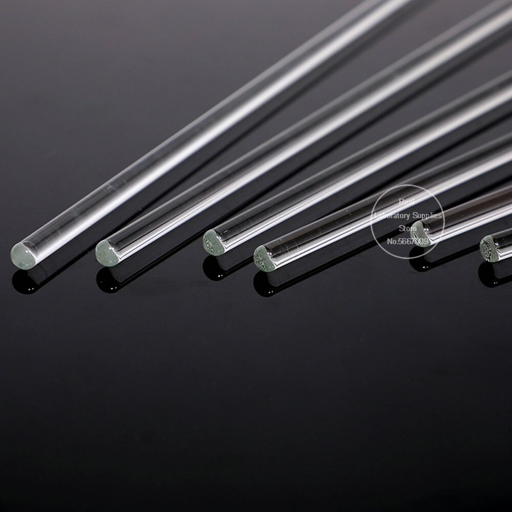 5pcs 10pcs Lab Borosilicate Glass Stirring Rods 5/7/8/10mm Diameter 100/150/200/300/350/400mm Length agitator Stirrer
