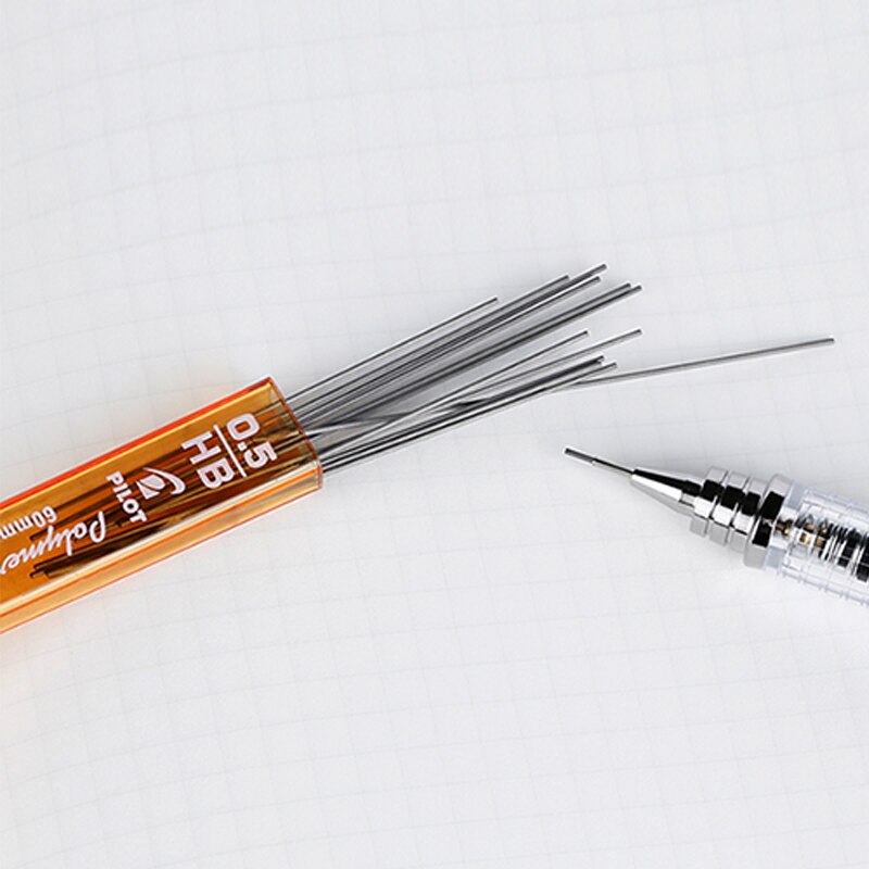 8 Uds PILOT polímero de plomo 10 tubos/lote recargas lápiz mecánico 0,3mm/0,5mm/0,7mm 60mm 2B/HB PPL-3/5/7
