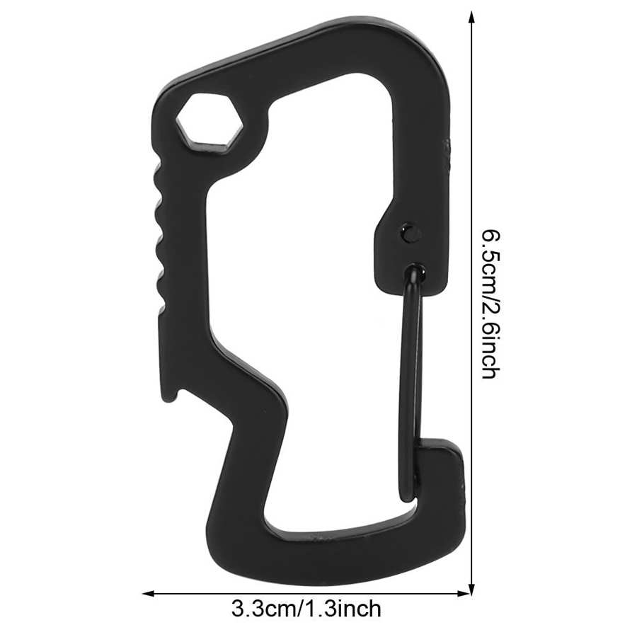 10 stk karabinhage d-formet spænde i rustfrit stål karabinhage flaskeåbner fjederkrog klatretilbehør