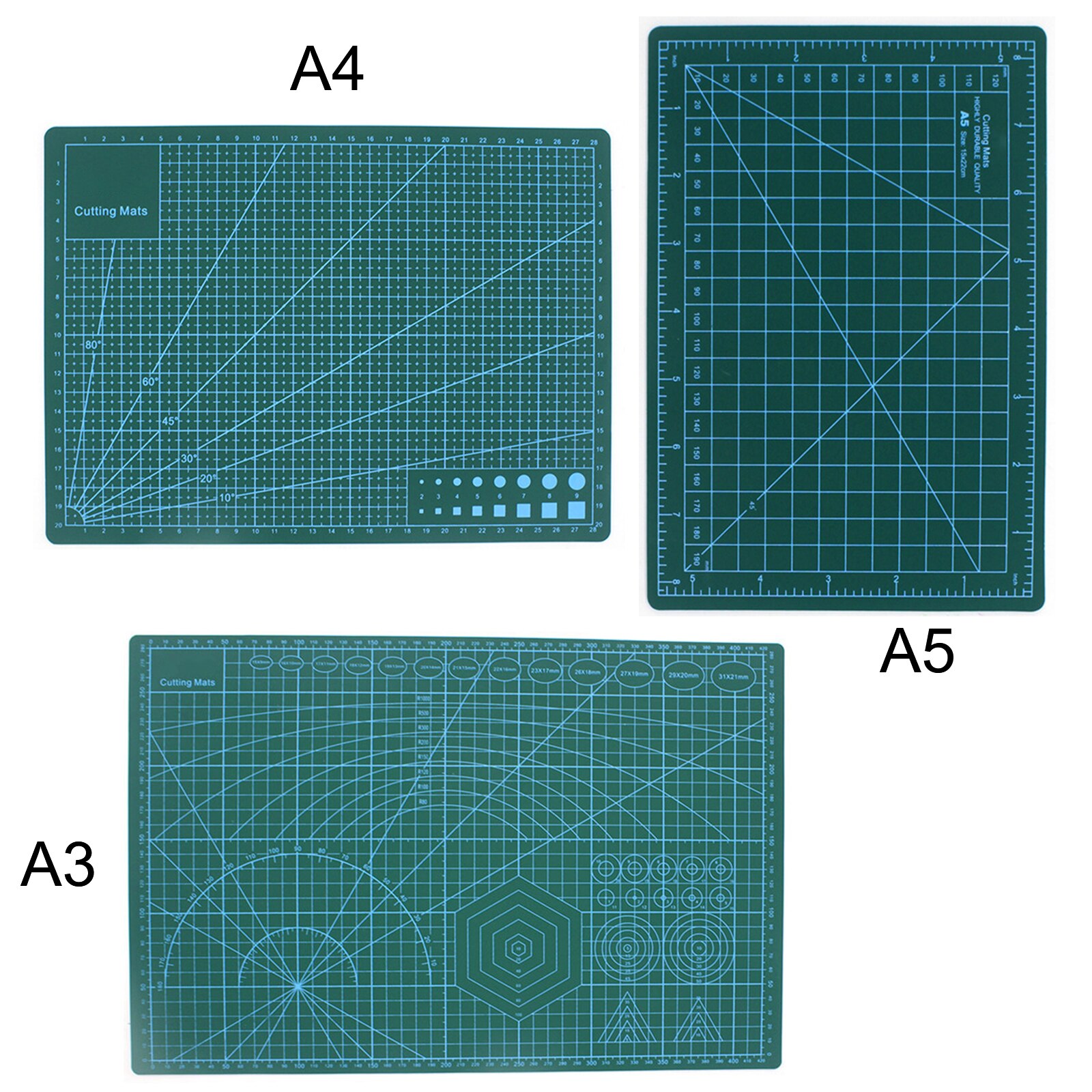 A3 A4 A5 PVC Cutting Mat Cutting Pad Patchwork Double Printed Self Healing Cutting Mat Craft Quilting Scrapbooking Board