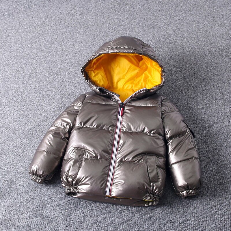 Chaquetas de plumón gruesas para niños y niñas, abrigos cálidos a la , prendas de vestir de 2 a 11 años, Otoño e Invierno: Chocolate / 9Y-10Y(160)