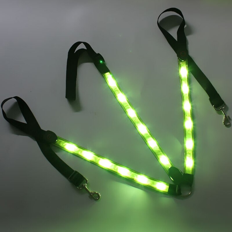 Horse Webbing Harness Collar Breastplate Adjustable Night Visible LED Light Chest Belt Safe Riding Equipment