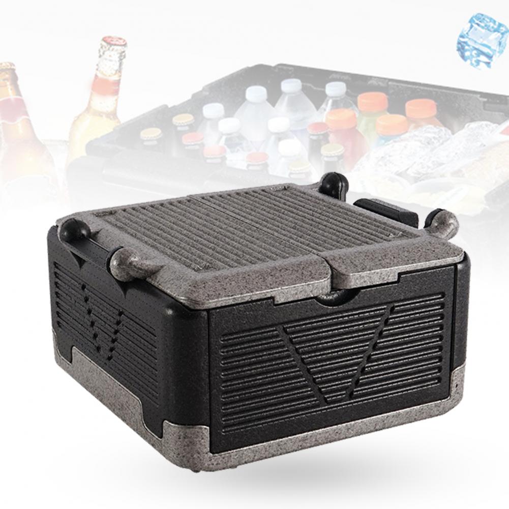24 Cans Chill Chest Cooler Collapsible Portable Outdoor Thermos Wine Whisky Ice Bucket Insulated Waterproof Cool Storage Box