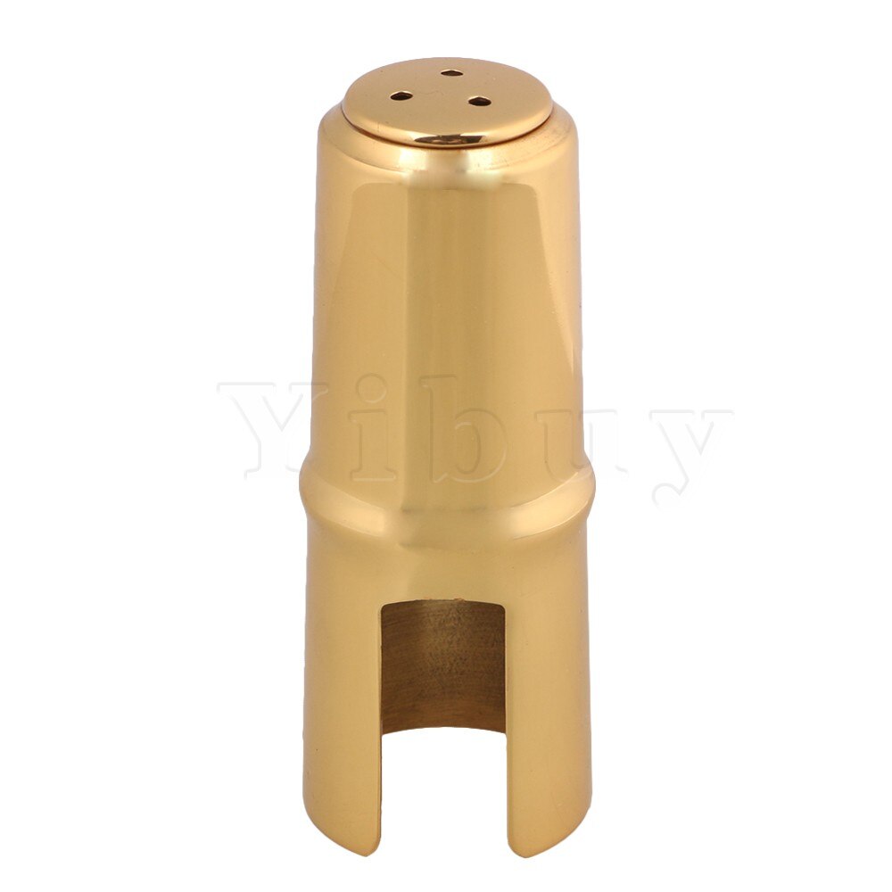 Yibuy Copper Gold-Plated 7# Eb Alto Saxophone Mouthpiece Cap Ligature