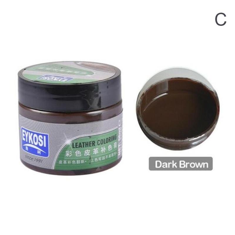 Pâte de réparation du cuir, colorant pour canapé, Agent de cuir, fissures, soins de polissage, rayures, trous, chaussures, vernis à peinture, 50ml, V1K2: C