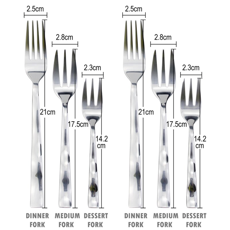 Multi-functional 11 Utensils Wave Style Cutlery Set Mirror Stainless Steel Salad Dinnerware Dishwasher Flatware For Kitchen Home: Free Combo 3
