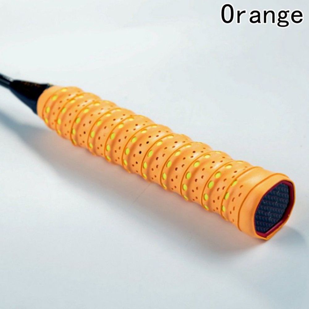 11 kleuren antislip tennis grip tape zweetband overgrip voor badminton squash paddle racket buitensporten tennis tape handgrepen: Oranje