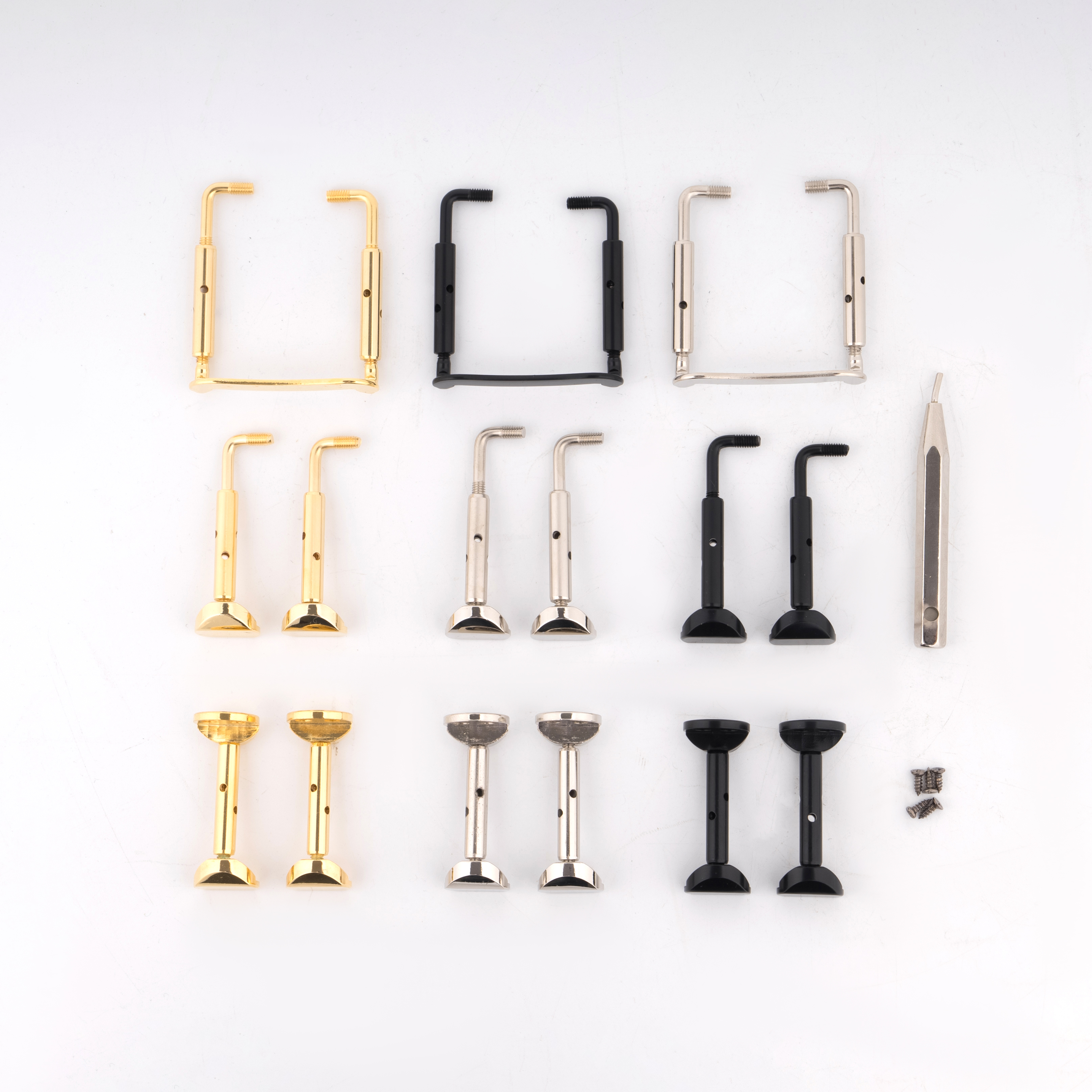 Alta qualità 20 impostato lega violino viola mentoniera morsetti viti 4/4 3/4 1/2 1/4 dimensioni parti di violino accessori