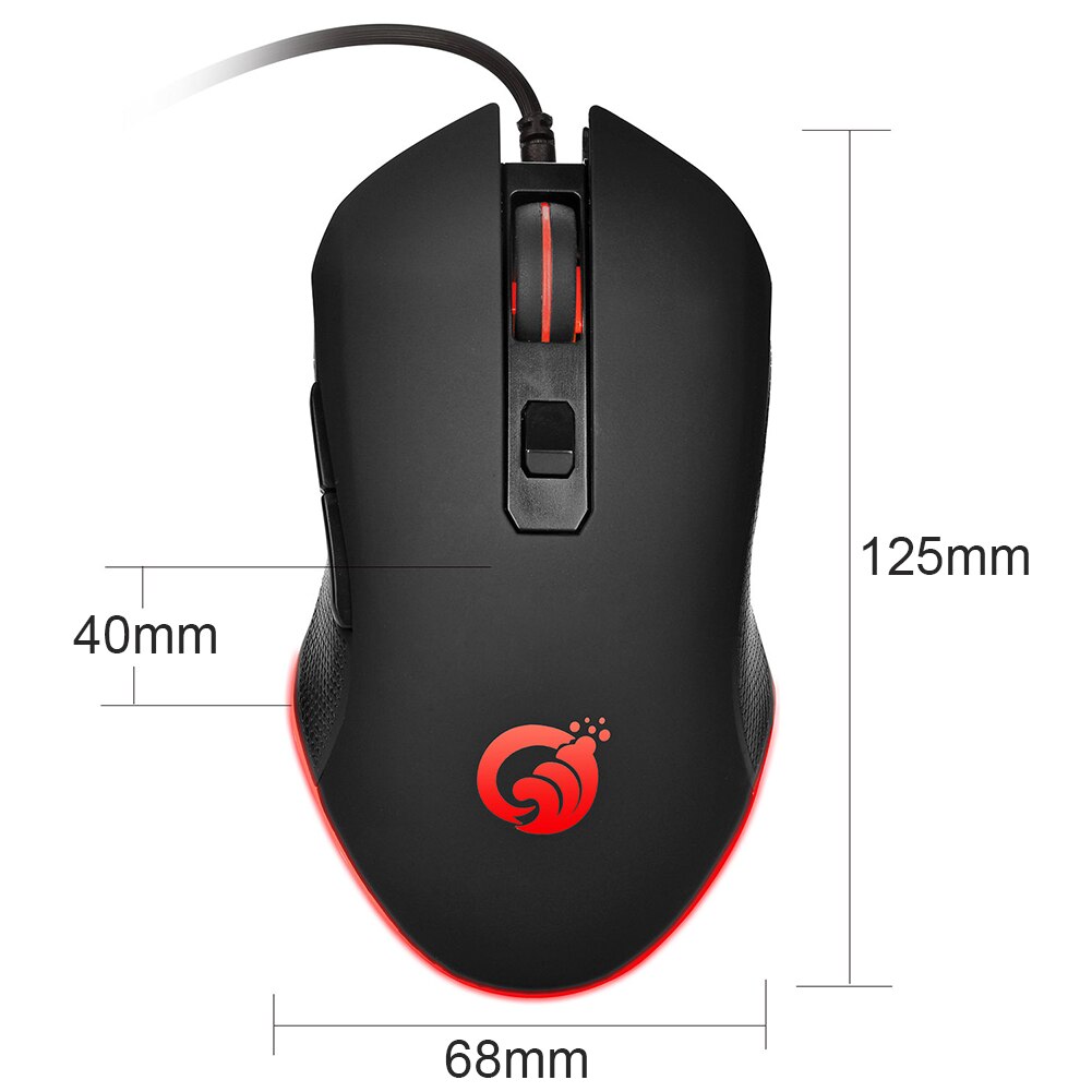 Wired Mouse Multi-function G70 3200DPI LED Optical Gamer Mouse USB Wired Gaming Mouse 6 Buttons Mice for PC