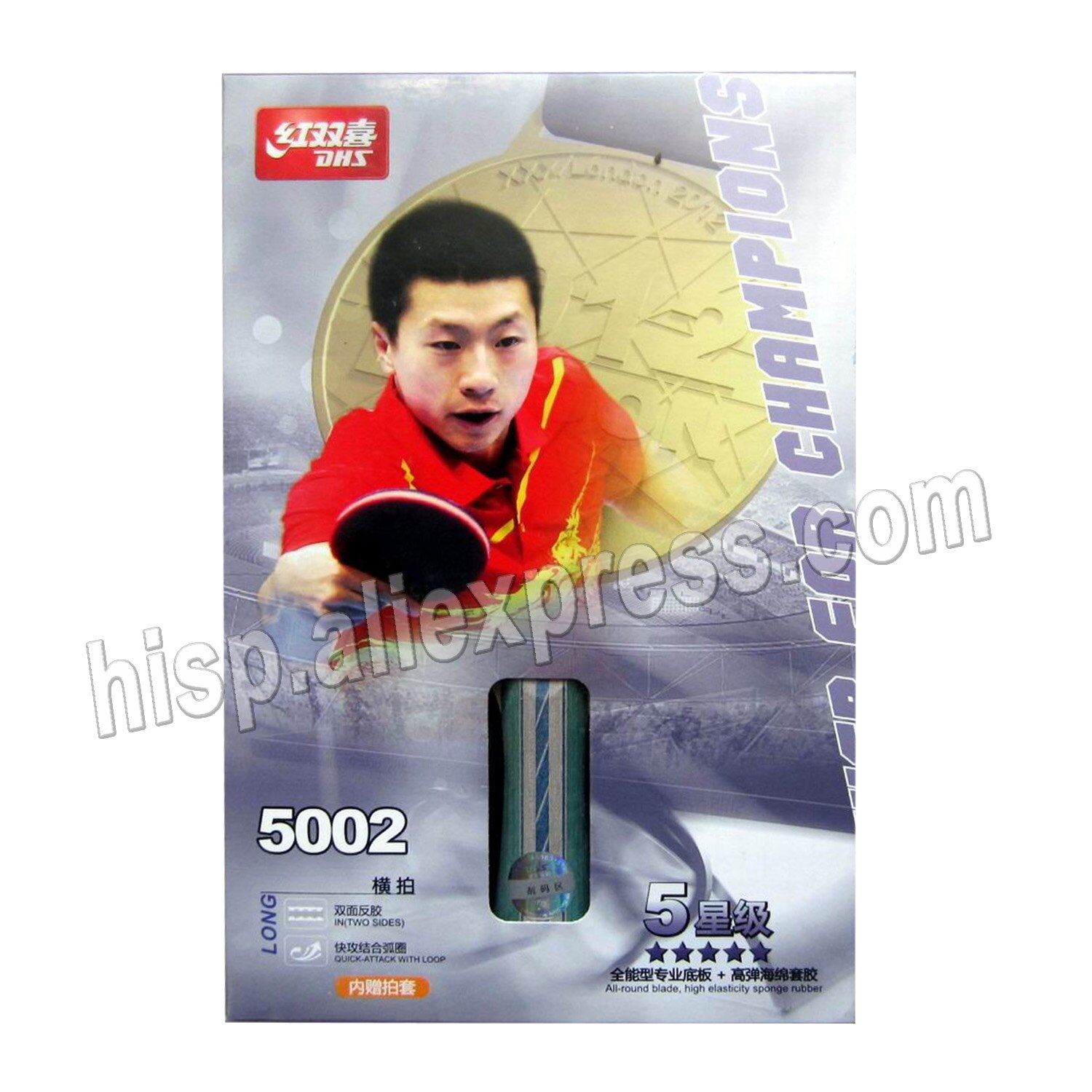 Original DHS 5002 finished racket FL long handle table tennis racket 5 stars factory made racket Table Tennis Ping Pong Racket