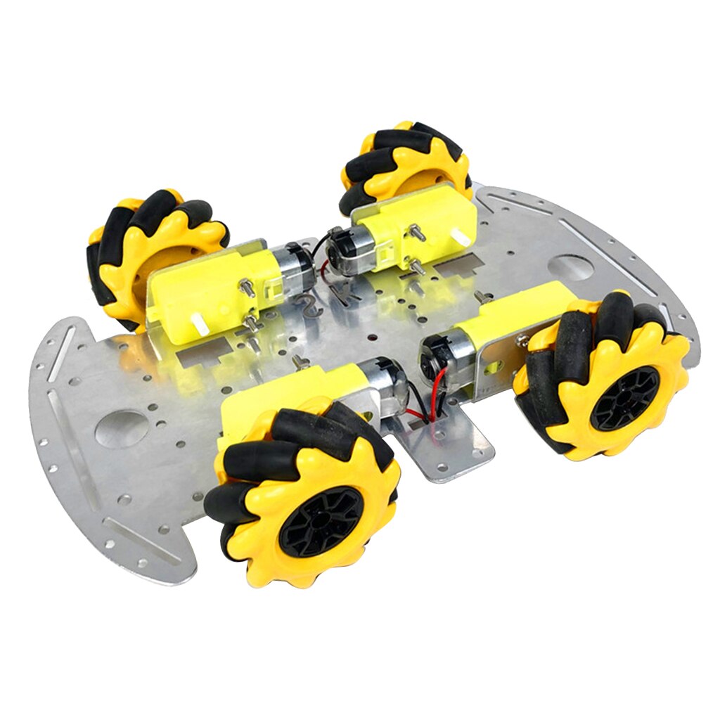 4wd firehjulstræk metal smart robot bil chassis tt motor gør-det-selv 3 - 9v