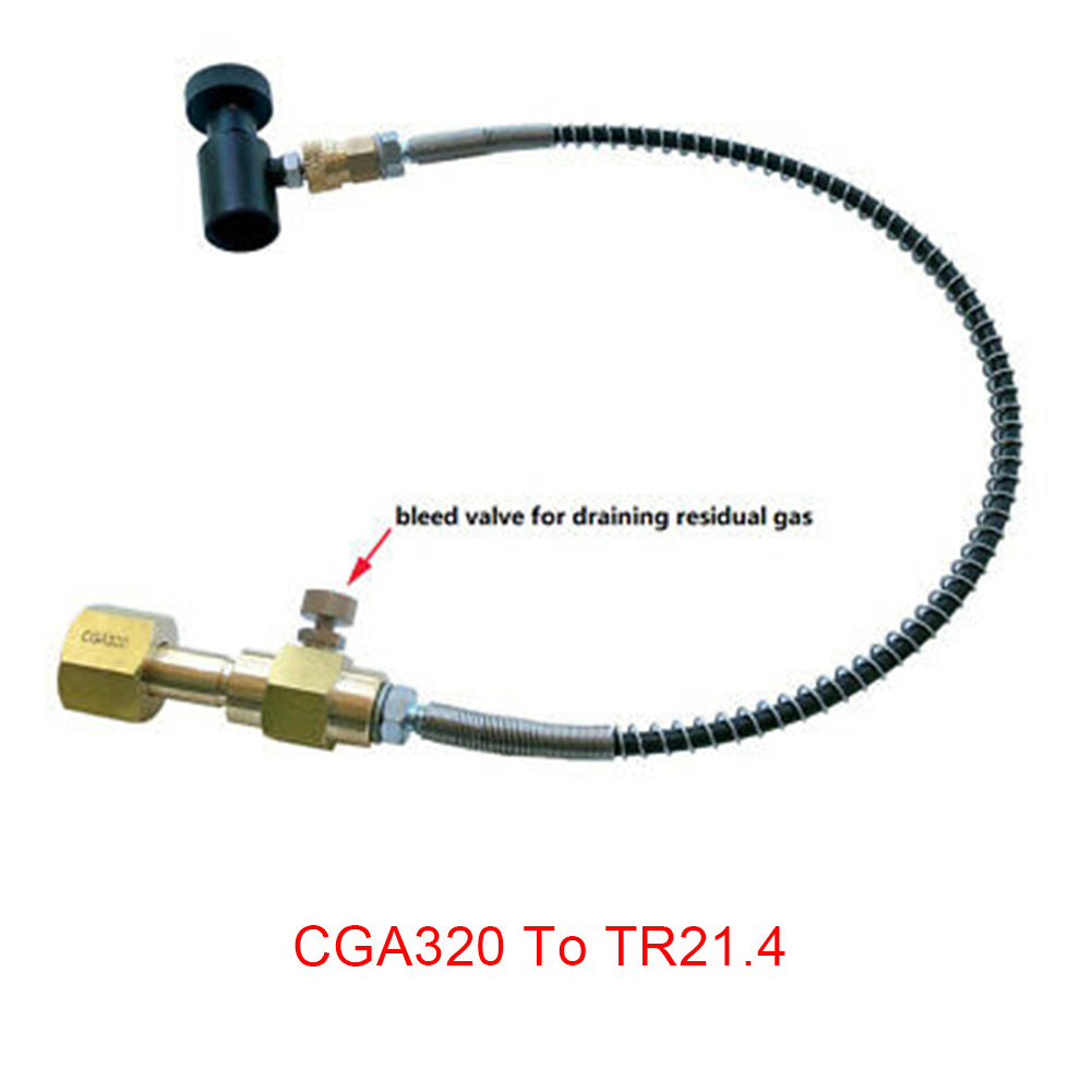 Voor Sodastream Soda Club Co2 Cilinder Refill Adapter Met Aansluiting Slang G5/8 Te TR21.4/W21.8-14 Om TR21.4/CGA320 Om TR21.4