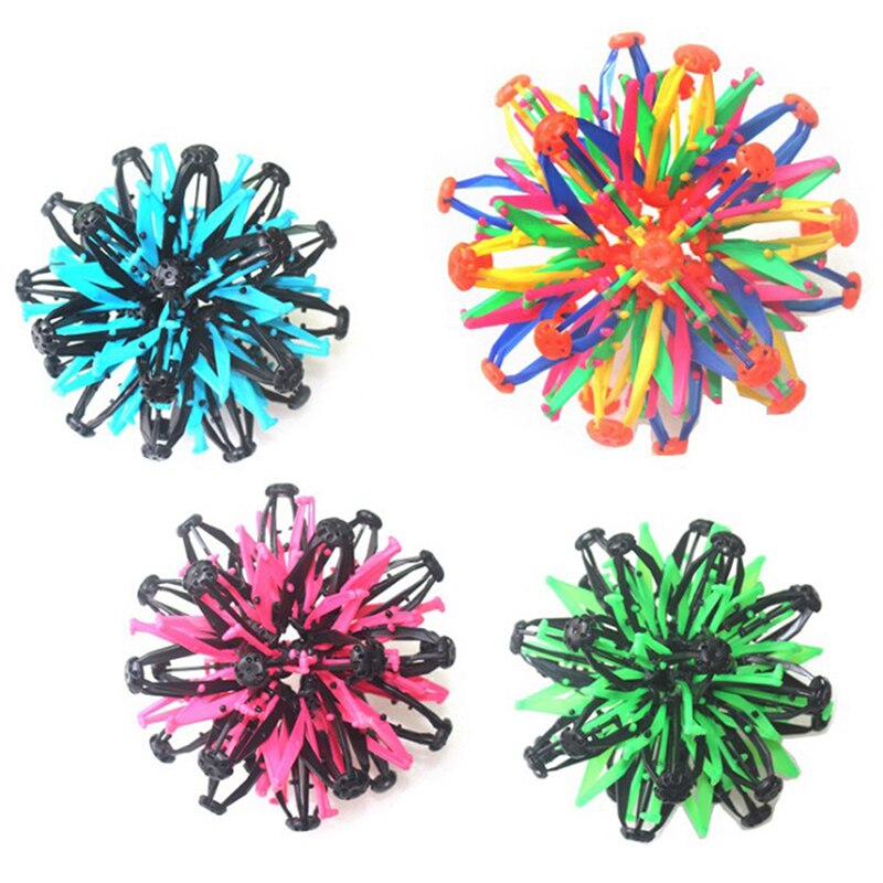 1pc coloré lancer balle étirement rétrécissement boule sphère maternelle anneau extensible expansion balle jouets pour bébé enfants