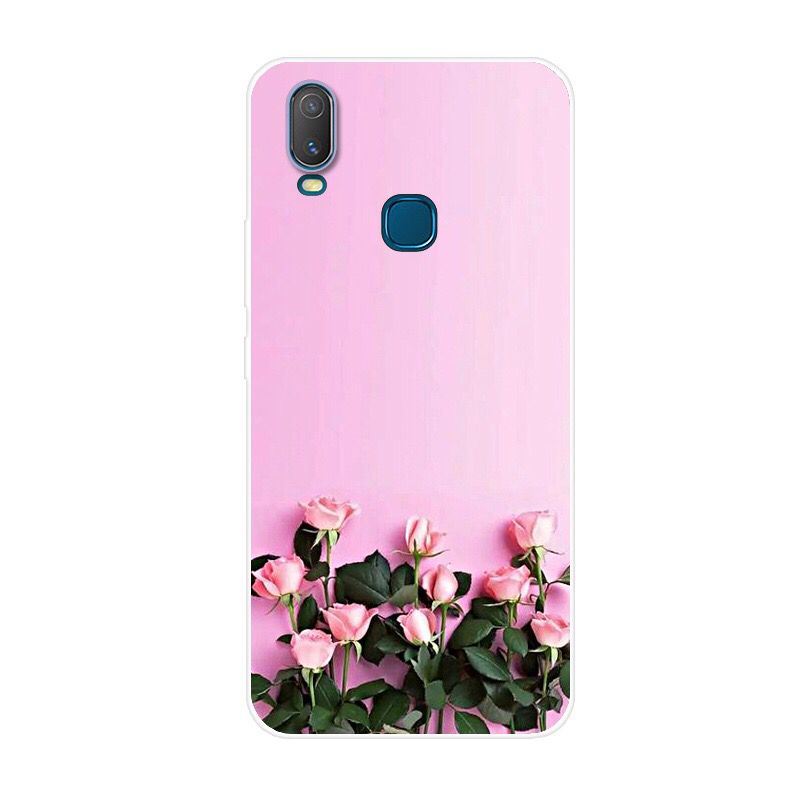 Funda de telefono para Capa VIVO Y11 Funda trasera de silicona para Funda VIVO Y11 suave cubierta de TPU flor