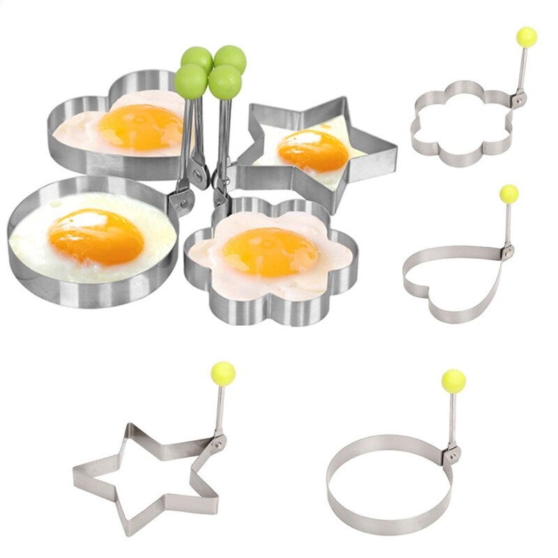 1 Uds., accesorios de cocina, molde para panqueques de huevo frito de acero inoxidable, decoración con forma de verduras y frutas, utensilios de cocina