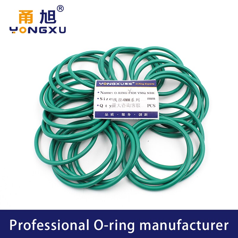 Grøn fkm gummi fluorgummi o-ring tætninger  cs4mm od78/80/85/90/95/100/105/108/120/125*4mm oring tætning pakningsringe tætningsskive