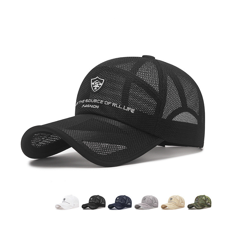 Sommar kvinnor män fiske mesh solhatt kepsar kvinnliga manliga svarta vita mesh utomhus sport basebollkepsar keps kvinnor män