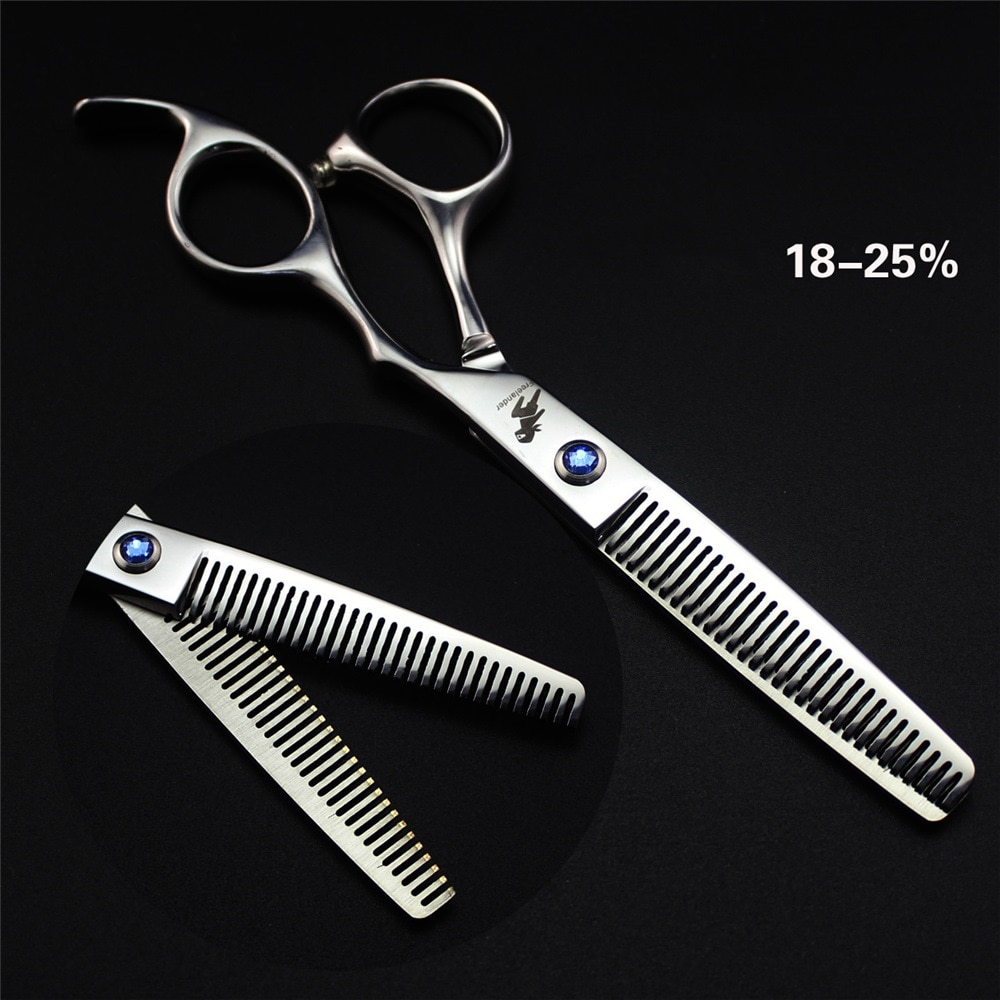 6.0 inch Double-Sided Teeth Thinning Scissors Hairdressing Shears Dog Pet Grooming Scissors Animals Haircut Tools