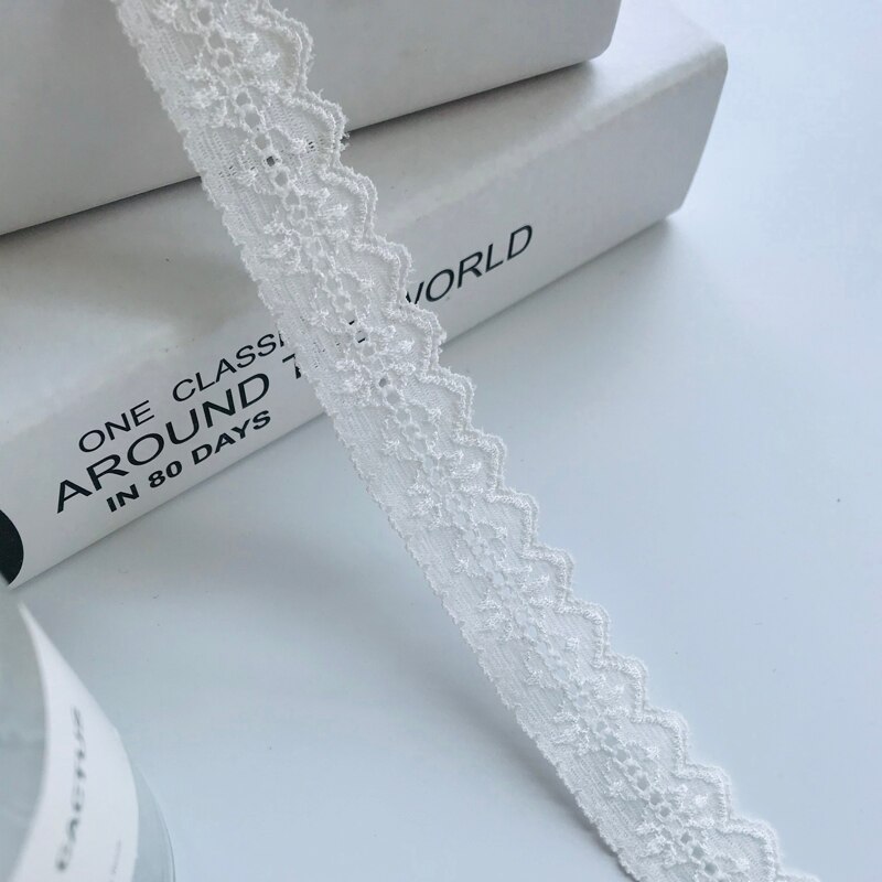 Wit Geborduurde Kant Trim Linten Stof Bruiloft Diy Kleding/Cadeaupapier