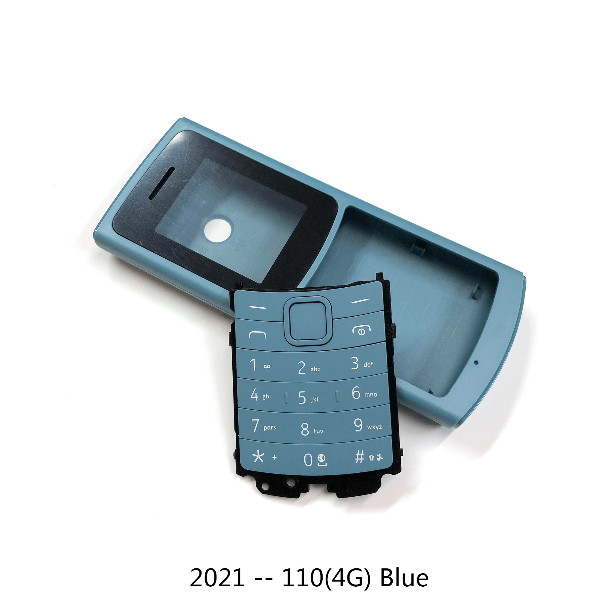 Phone Housing Cover For Nokia 105 4G AT-1389 110 4G case Keypad Back Battery 110 Mobile Phone Case Dual card version: Red